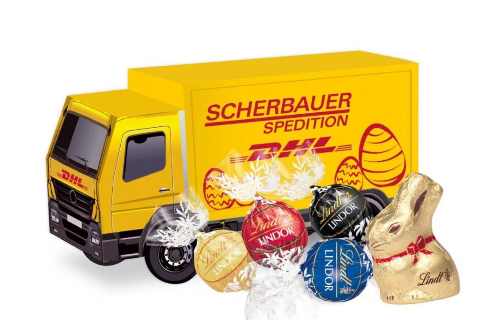 LKW mit Lindt Füllung bedruckt
