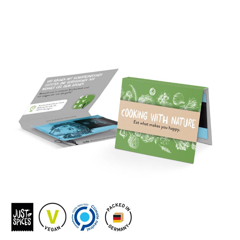 Gewürztütchen mit Werbekarte