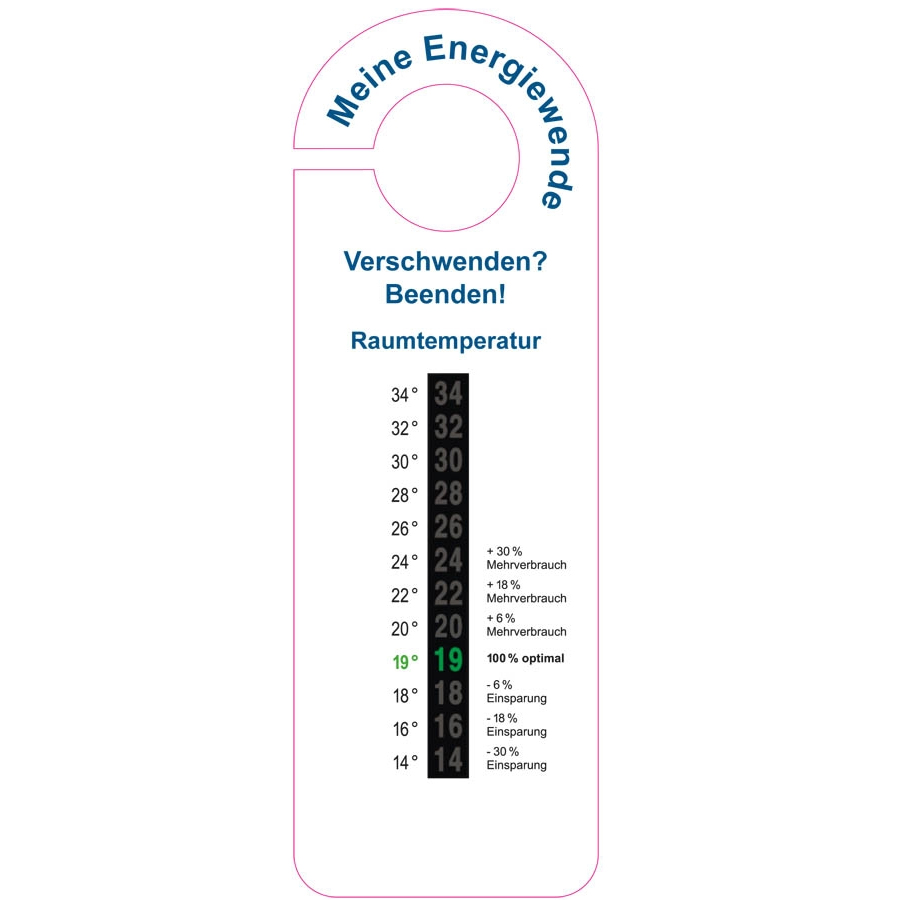 Folienthermometer mit Werbung