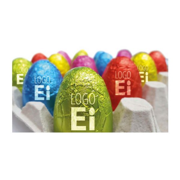 Schoko Ei mit Logo