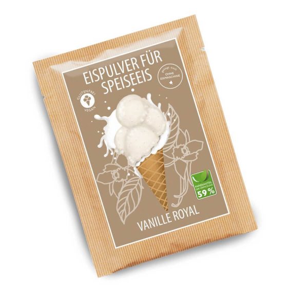 Eispulver im Beutel bedruckt