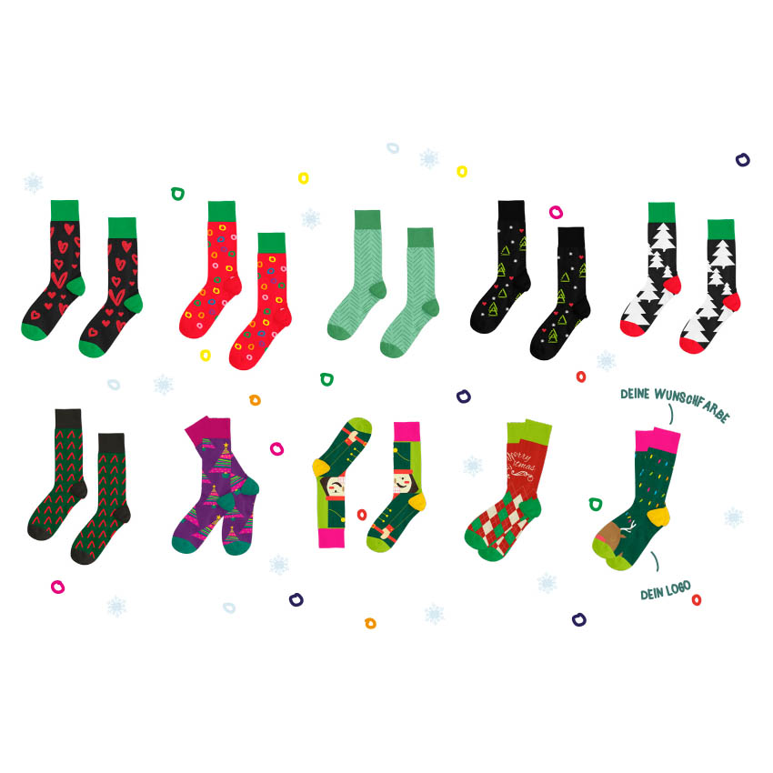 Socken Weihnachtsmotiv mit Logo – Bild 2